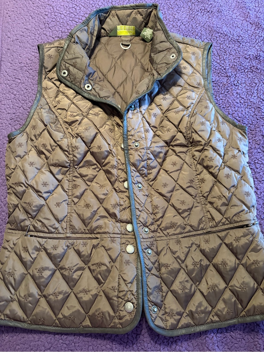 Women’s Quilted Brown Vest - Lightweight Sleeveless Jacket